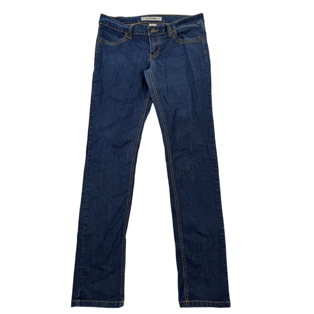 Blue Exchange  Dark Wash Straight Leg Stretch Jeans Size Women 29